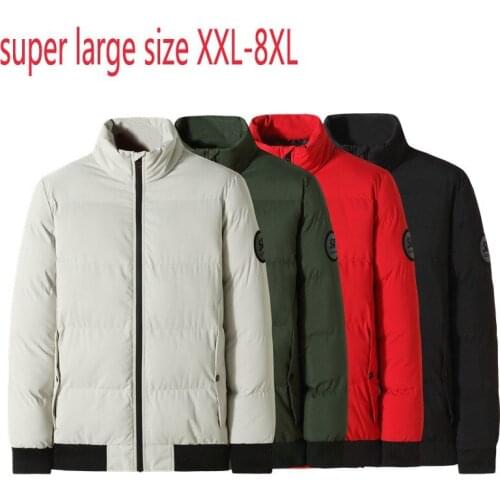 New Arrival Fashion Super Large Winter Style Men Stand Collar Padded Clothes Short Casual Thick Loose Plus Size XL-5XL6XL7XL8XL