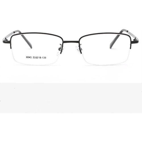 OEYEYEO New Mens Half Frame Thick Gold Plating Eyeglasses Simple And Comfortable Myopia Eyewears Fashion Business Anti Corrosio