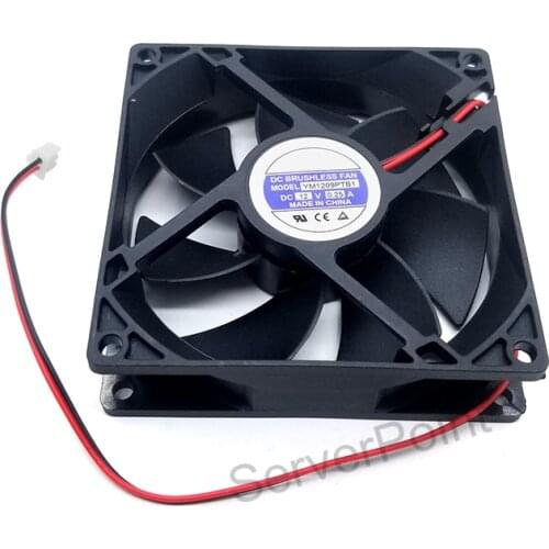 Original For YM1209PTB1 DC 12V 0.25A 92x92x25mm 2-Wire Server Cooling Fan