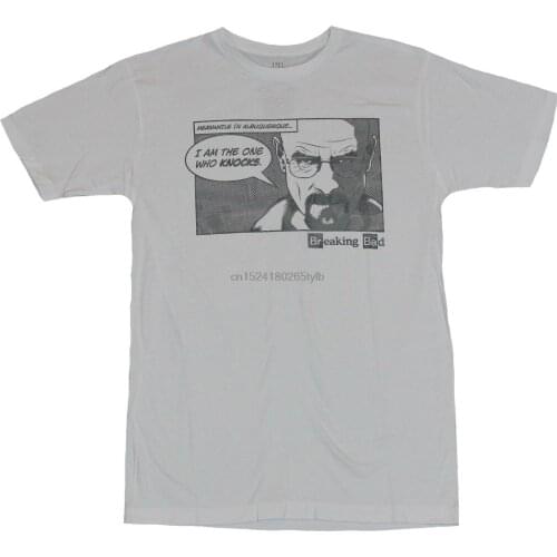Braking Bad Mens T-Shirt - I Am The One Who Knocks Comic Panel Image
