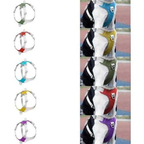 Adjustable Pet Dog Harness Dog Training Reflective Chest Strap Belt Vest Outdoor Protective Harness for Small Medium Big Dogs