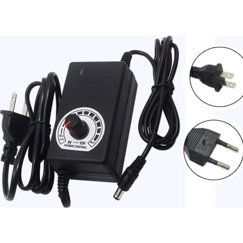 Power Supply Adjustable AC To DC 3V 9V 12V 2A Power Supply Adapter Universal 3 9 12V Volt 2A Led Strip Lamp