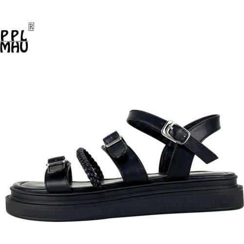 Sports Sandals Female 2021 Summer New Net Red Ins Super Fire Flat Bottom All-match Soft Bottom Roman Sandals Beach Shoes