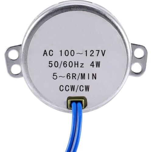 10Pcs/ Lot AC 100-127V 50/60Hz Synchronous Motor 5-6RPM Robust Torque 4W CW/CCW Turntable Synchron Motor