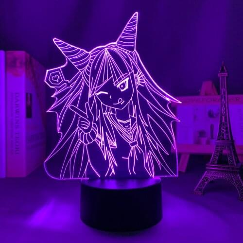 Danganronpa Led Night Light Ibuki Mioda Lamp for Bedroom Decor Kids Gift Danganronpa Acrylic 3d Lamp Ibuki Mioda