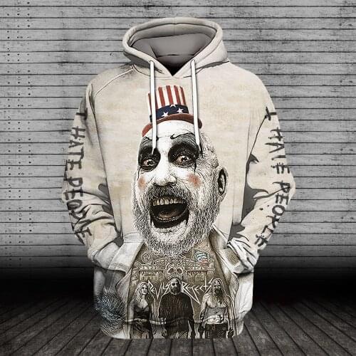 I Hate People Joker 3D Printed Men/Women Hoodie Harajuku Fashion Hip Hop Hooded Sweatshirt Autumn Unisex hoodies sudadera hombre