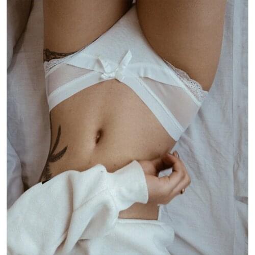 SP&CITY French Low Waist Sexy Lace Women Underwear Transparent Hollow Out Mesh Panties Sex Crotch Cotton Seamless Briefs Tanga