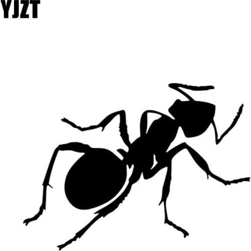 YJZT 15CM*11.1CM Ant Decor Pattern Car Stickers Bumper Accessories Vinyl Decal Black/Silver C4-2588