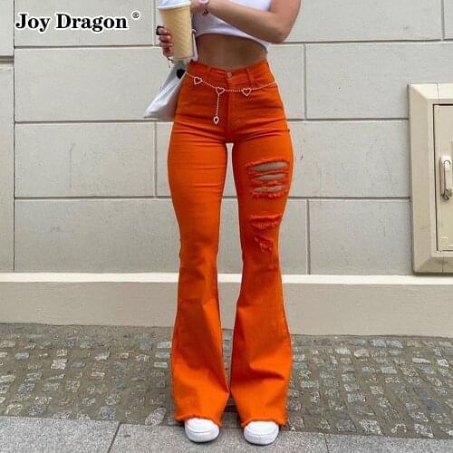 2021 Fashion Women Denim Pants Autumn and Winter High Waist Jeans Trousers Flare Streetwear Vintage Female Clothing Wide Leg