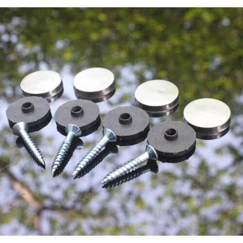 18 mm Dia Stainless Steel Cap Cover Decorative Mirror Screws, 100pcs