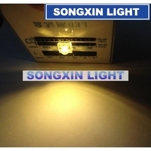 2000 LED 5MM Piranha Round Super Flux Warm white Leds 4 pin Dome Wide Angle Super Bright Light Lamp For Car Light DIODES