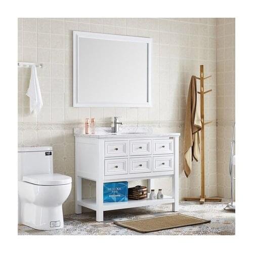 2019 new bathroom furnitures new design solid wood bathroom vanity SM001