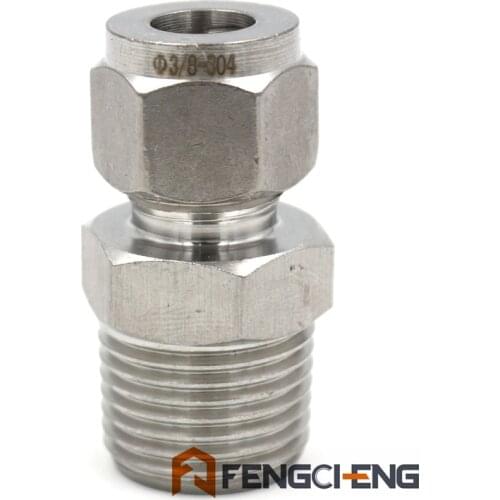 3/8" Compression x 1/2" Male NPT SUS304 Tube Compression Fitting Wholesale and Retail, Brewer Hardware
