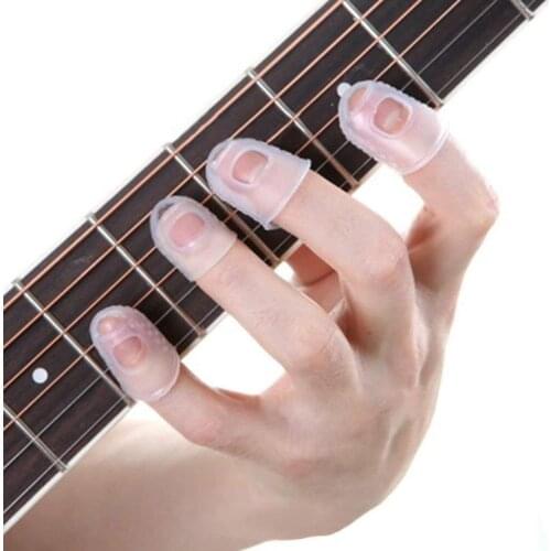 5pcs Finger Cover Anti-slip Hands Coat Relief Play Pain Gloves for Ukulele Electric Acoustic Guitar Stringed Musical Instrument