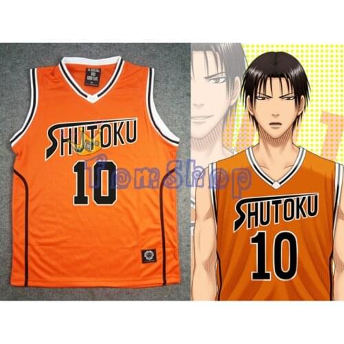 Anime KUROKOS BASKETBALL Kuroko no Basuke Cosplay Shutoku School #10 Takao Kazunari Guest Basketball Jersey Uniform Orange