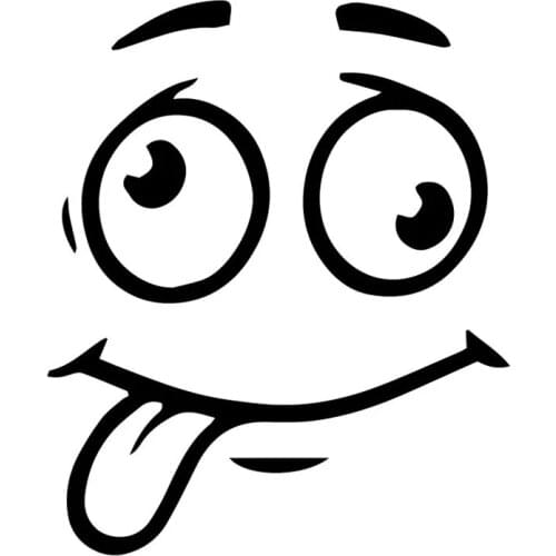 Car Sticker with Smiley Face Car Window Sticker with Personalized PVC Waterproof and Sun Protection Decal 12.6X15.2CM