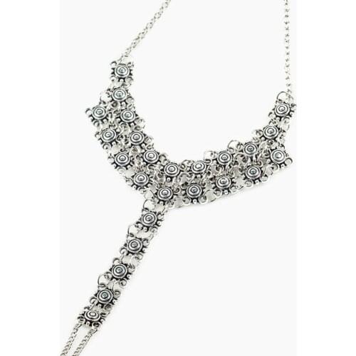 Antique Sliver Color Anklets Women Coin Flower Ankle Bracelets Jewelry Hollow Barefoot Sandals Beach Foot Leg Chain Accessories