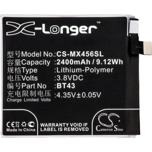 Cameron Sino 2400mAh battery for MEIZU K456M K52 M1 M456A Meilan 1 BT43 Mobile, SmartPhone Battery
