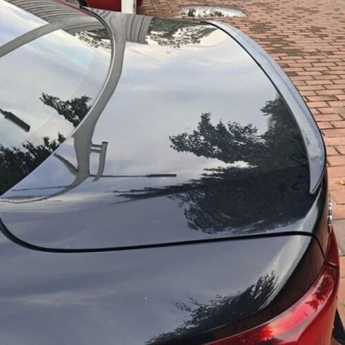 CEYUSOT For NEW Toyota Crown Accessories Spoiler PU Material Car Trunk Rear Lip Black Wing Tail Diffuser Body Kit V Style 2012