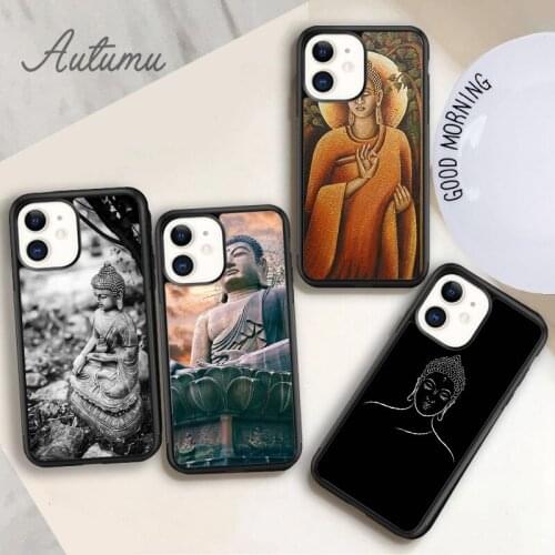 Buddha statue Vintage Phone Case for iPhone 11 12 Pro Max mini X XR XS SE 2020 5 6S 7 8 Plus Samsung Galaxy S8 S9 S10 Cover