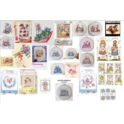 Hh DIM 65048 vase rose embroidery 4.87usd/kit Counted Cross Stitch Kit Cross stitch RS cotton with cross stitch