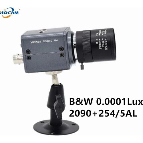 HQCAM CCD B&W Camera SONY CCD 254AL 255AL Ultral Low Illumination 0.001Lux black and white Camera Industrial inspection camera