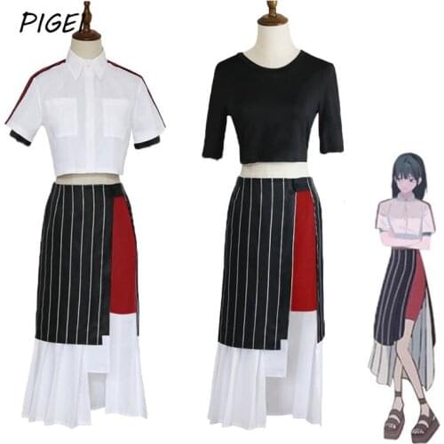 Anime DEVIL GAME LINK CLICK Qiao Ling Cosplay Costumes Tops Skirt Lining Pants Uniform Full Set Women Girls Halloween Role Play