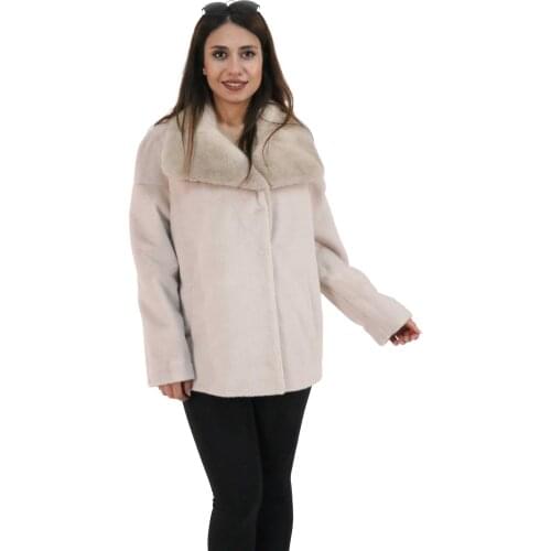 New Fashion real mink collar, High Quality 100% Genuine mink fur short jacket turkish fashion 2021