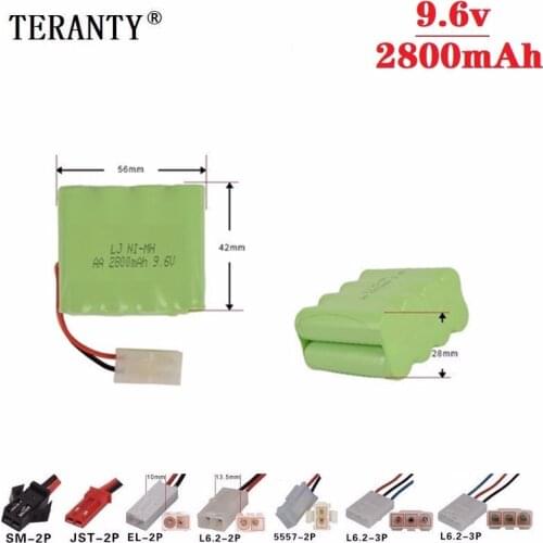 M Model ) 9.6v 2800mah NiMH Battery For Rc toy Car Tanks Trains Robot Boat Gun Ni-MH AA 2400mah 9.6v Rechargeable Battery 1Pcs