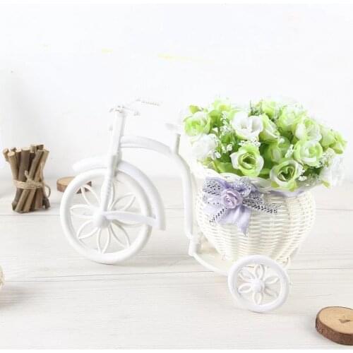 Mini Bicycle Set Artificial Flower Rose Wholesale Plant Home Decoration Bouquet Material Wedding Party