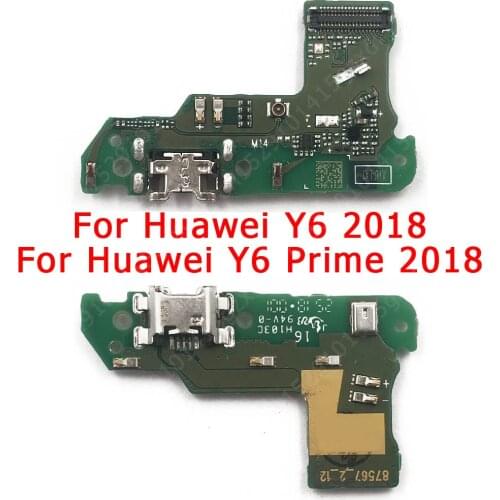 Original USB Charge Board for Huawei Y6 Prime 2018 Charging Port Dock Connector Flex Cable Replacement Spare Parts