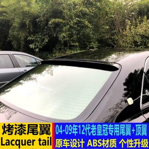 Suitable For 04-09 Toyota Tail, 12 Generations of Old Crown Refitted with Pressed Tail Top Wing and No Hole Fixing