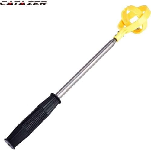Catazer 1Pc Golf Ball Pick Up Tools Telescopic Golf Ball Retriever Retracted Golf Pick Up Automatic Locking Scoop Picker