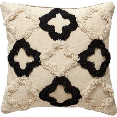 Nordic Morocco Tufted Geometric Living Room Sofa Cotton Pillow Simple Cushion Bed Head Lumbar Pillow Pillow Throw Pillow Filler