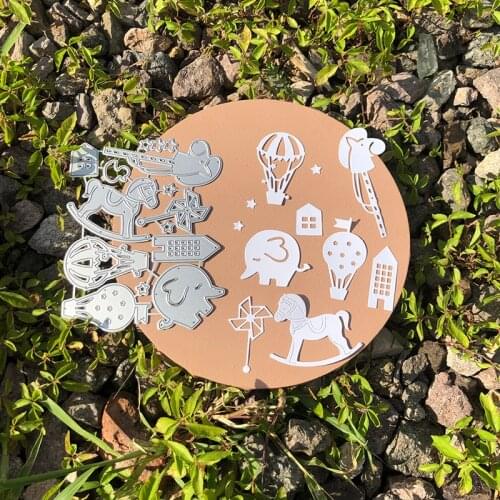 CH 2021 New Arrival amusement park Stencil Metal Cutting Dies For Scrapbooking Practice Hands-on DIY Album Card Handmade Tools