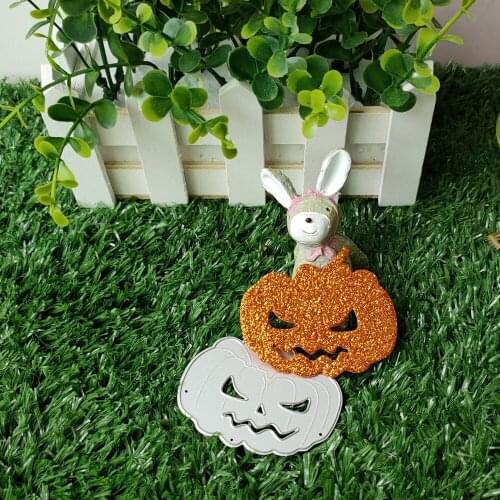 Funny Pumpkin face on Halloween metals cutting dies DIY template, scrapbook, engraving paper cards album crafts cutting dies