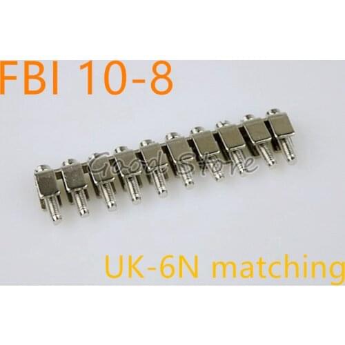 1PCS FBI 10-8 center contact Blocks UK-6N matching short circuit matchingr Din Rail Terminal