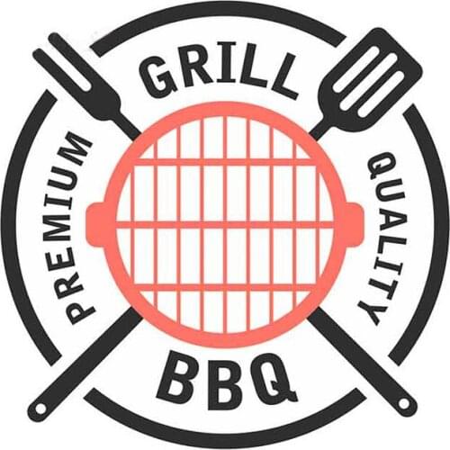13cm x 12.9cm For 3D Barbecue And Grill Label Bbq Emblem And Badge Creationary Decal ATV JDM Vinyl Car Stickers