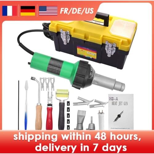 220V/110V 19pcs 1600W Plastic Welding Gun Hot Air Torch Heat Gun Welder For PVC Vinyl Floor PP PE Water Tank Geomembrane