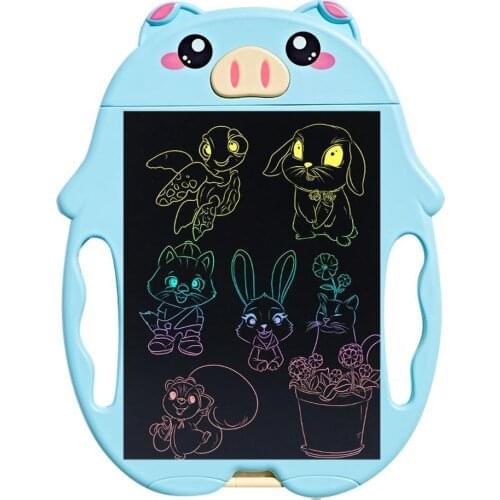 3.9-inch LCD Writing Board Girls Boys Kids Bunny/Pig Shape Drawing Board Gift Toy Doodles Learning Tool Durable Educational Toys