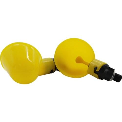 4 Pcs Yellow Automatic Drinking Cups Chicken Waterer Quail Nipple Drinker 10 mm Thread Drinker Water Bowl