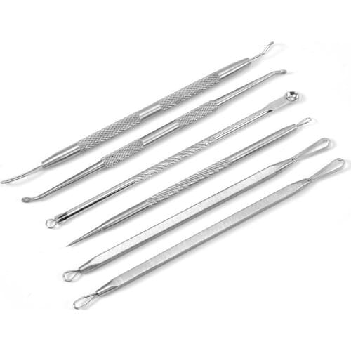 8 pcs/set Blackhead Comedone Acne Pimple Blackhead Remover Tool Spoon for Face Skin Care Tool Needles Facial Pore Cleaner