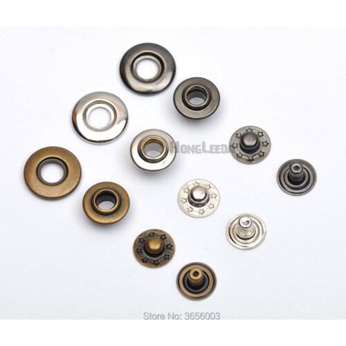 90 sets / lot FP-001 4 part brass metal snap button 16mm Bubble fastener black/nickle/Bronze Jacket fastener