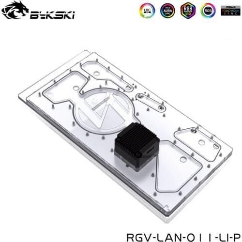 BYKSKI Acrylic Front Waterway Distro Plate Used For LIAN LI O11 Dynamic Case RGB acrylic Reservoir RGV-LAN-O11-LI-P