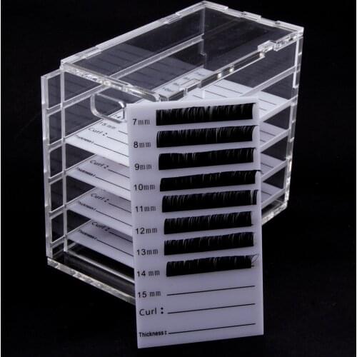 5 Layers Acrylic Eyelash Extension Storage Box Makeup Organizer Eye Lash Tray Holder Glue Pallet Display Grafting Eyelashes