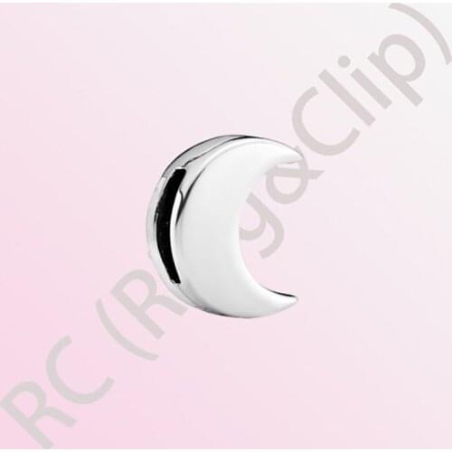 Authentic 100% 925 Sterling Silver Beads Reflexion Moon Clip Charm fit Original Pandora Reflexions Bracelets Women DIY Jewelry