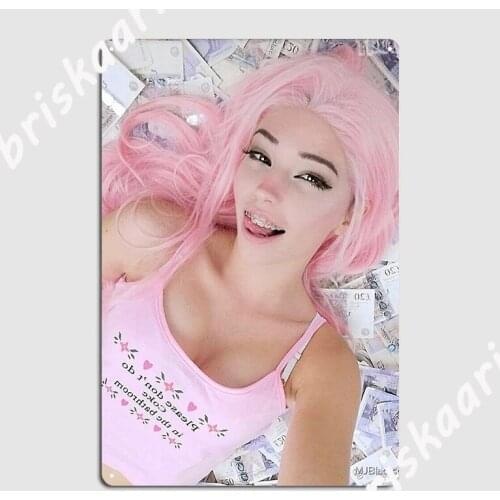 Belle Pink Metal Sign Cinema Living Room Vintage Kitchen Painting Décor Tin sign Posters