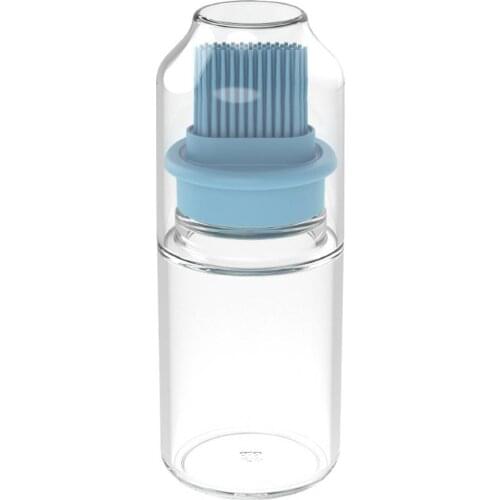 Oil Bottle with Silicone Brush High Temperature Resistance Home Barbecue Tool