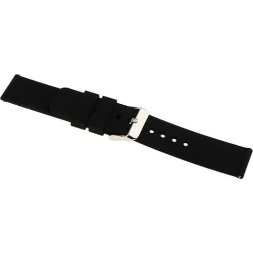 Quick Release Silicone Watch Band with Stainless Steel Clasp