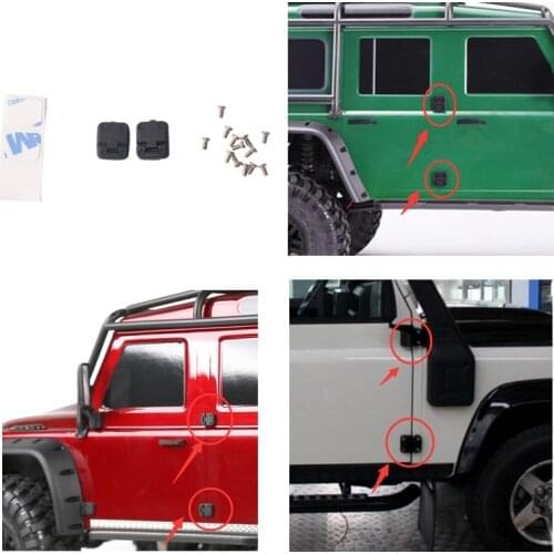 1Set Black Plastic 1:10 RC Car TRX4 D90 D110 Simulation Door Hinge for RC TRAXXAS Crawler Defender Door Hinge parts